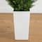 45" UV Resistant Artificial Cedar Tree in White Tower Planter (Indoor/Outdoor)